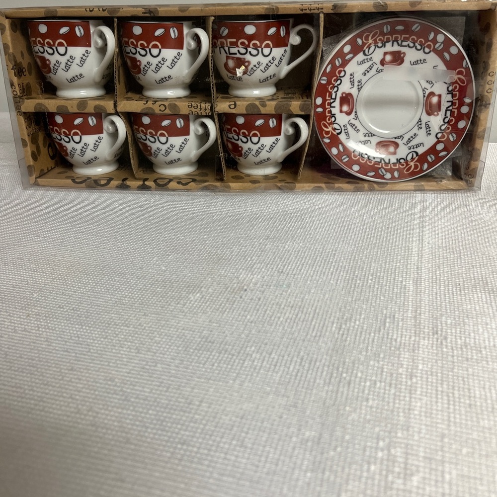 Espresso cups and saucers